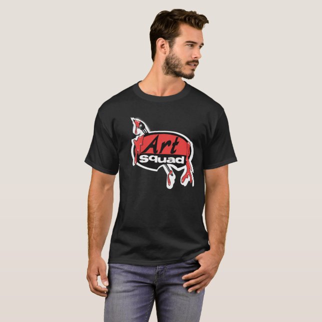 Dunkles Kunst-Gruppe-Shirt T-Shirt (Vorne ganz)