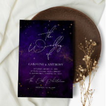 Dunkles Lila Aquarell Magisches Gold Foto