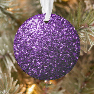 Dunkles Lila-farbenes glänzendes Glitter Funkeln Ornament