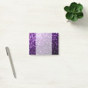 Dunkles Lila-farbenes glänzendes Glitter Funkeln Post-it Klebezettel