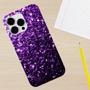 Dunkles Lila-farbenes künstliches glänzendes Glitt Case-Mate iPhone Hülle