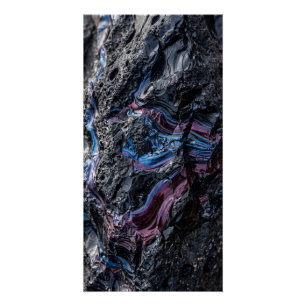 Dunkles Lila-Mineral-Abstraktes Wandkunst-Poster Poster