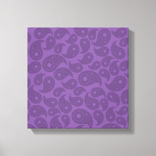 Dunkles lila Paisley Leinwanddruck