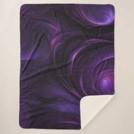 Dunkles Lila Swirbeldesign Sherpadecke