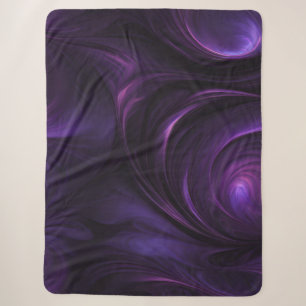 Dunkles Lila Swirbeldesign Sherpadecke
