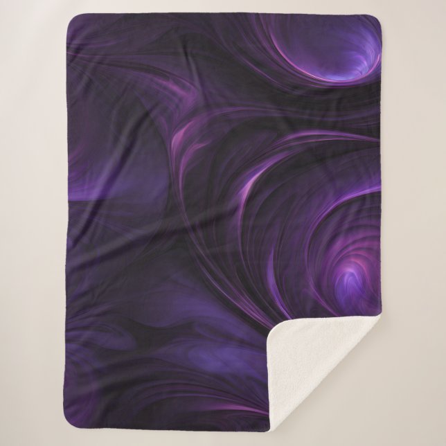 Dunkles Lila Swirbeldesign Sherpadecke (Vorderseite)