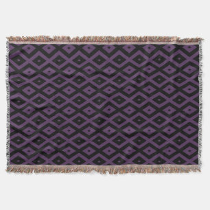 Dunkles lila und schwarzes Diamantmuster Decke