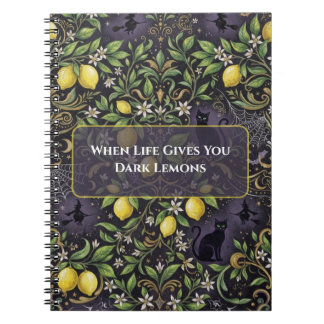 Dunkles Magie-Spiralnotizbuch Gothic Lemon  Notizblock