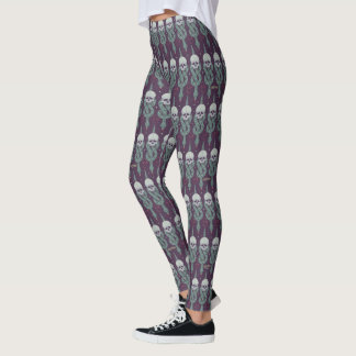 Dunkles Mal Geometrisches Symbolmuster Leggings