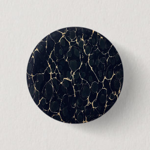 Dunkles Marmor-Muster Abstrakter Alkohol-Tinte-Sti Button