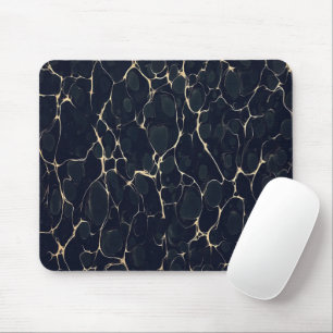 Dunkles Marmor-Muster Abstrakter Alkohol-Tinte-Sti Mousepad