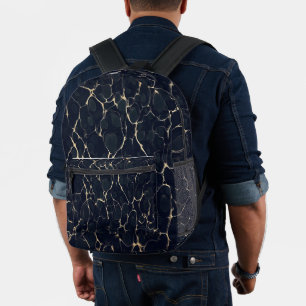 Dunkles Marmormuster Abstracter Alkohol-Tinten-Sti Bedruckter Rucksack