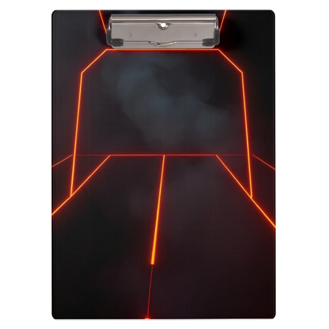 Dunkles modernes Neon-Halloween Premium-Design Klemmbrett (Vorderseite)