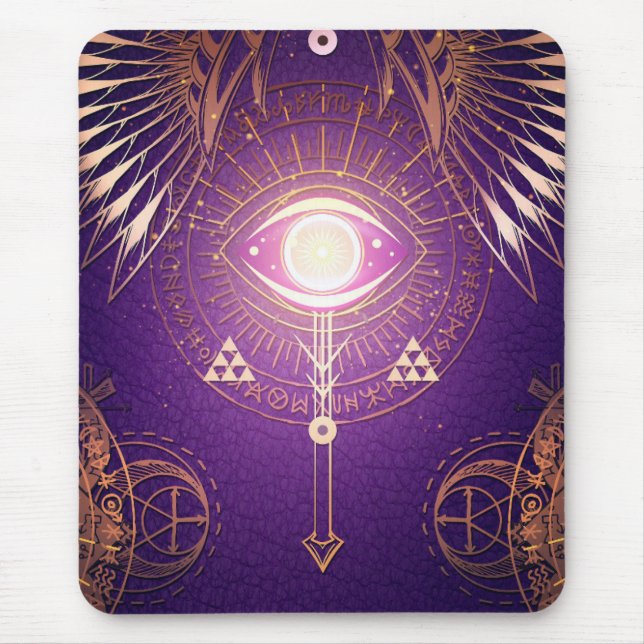 Dunkles mystisches arksches Auge der Ewigkeit Mousepad (Vorne)