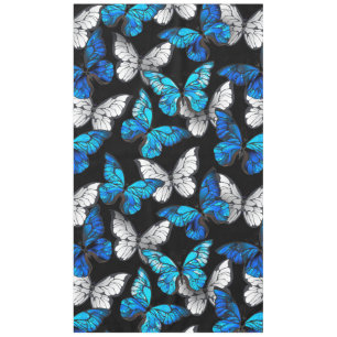Dunkles Nahtloses Muster mit blauen Schmetterlinge Tischdecke