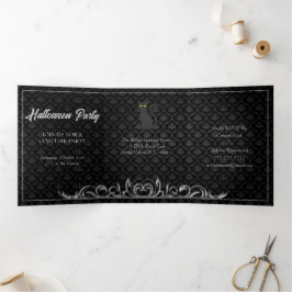 Dunkles Night Halloween-Party Dreifach Gefaltete Einladung