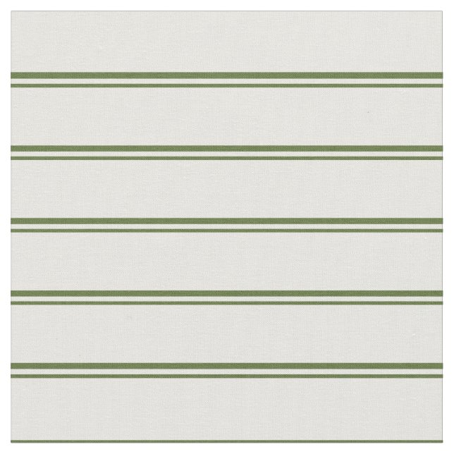 Dunkles Olive Green & White Striping Muster Stoff (Nahaufnahme)