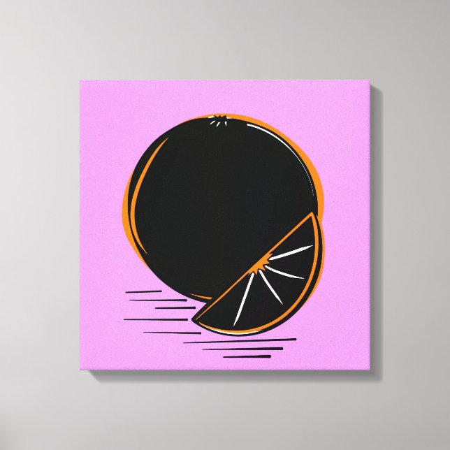 Dunkles Orange – Minimale Grafik Kunst  Leinwanddruck (Vorderseite)