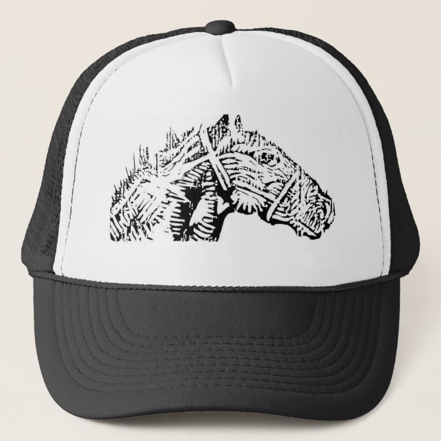 Dunkles Pferd Logo3 Truckerkappe (Vorderseite)