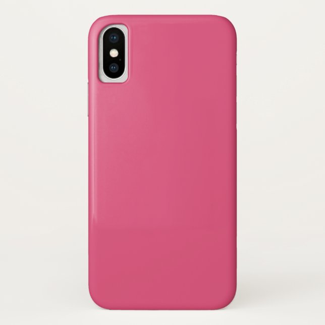 Dunkles Pink iPhone X Case (Rückseite)