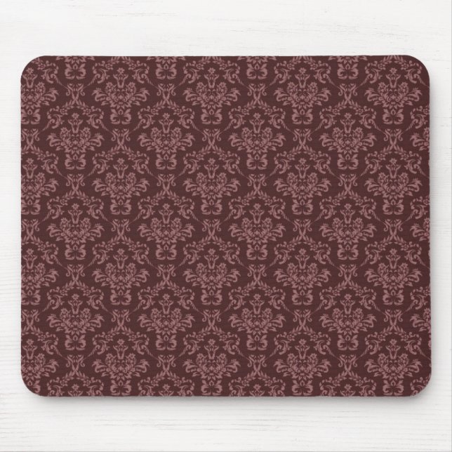 Dunkles Purpur-Damaskusmuster Mousepad (Vorne)