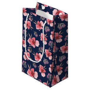 Dunkles rosa Aquarell-Muster Kleine Geschenktüte