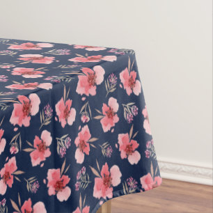 Dunkles rosa Aquarell-Muster Tischdecke