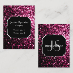Dunkles Rosa falscher glänzender Glitter Funkeln M Visitenkarte