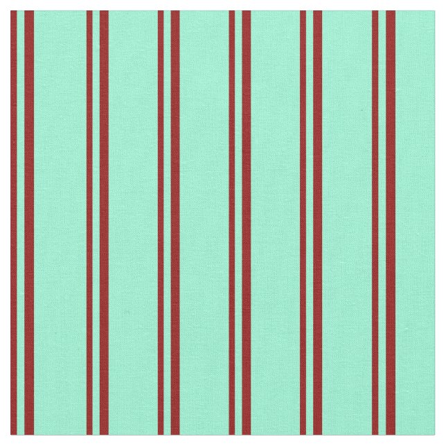 Dunkles Rot- und Aquamarine-Muster Stoff (Nahaufnahme)