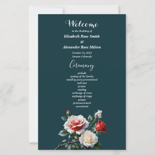 Dunkles Schönes rosa weißes rotes Rosen Hochzeitsp