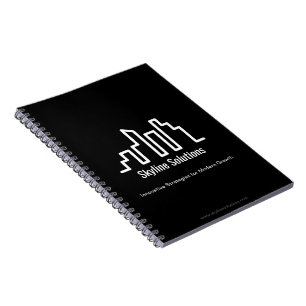 Dunkles Schwarz-Notebook mit Minimalistischem Weiß Notizblock