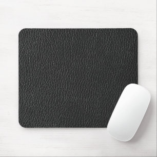 Dunkles schwarzes Leder-Textur-Design-Büro Mousepad