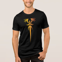 Dunkles Stammes-Phoenix-Emblem – Mythisches Symbol Tri-Blend Shirt