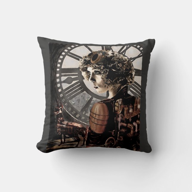 dunkles steampunk Kissen (Vorderseite)