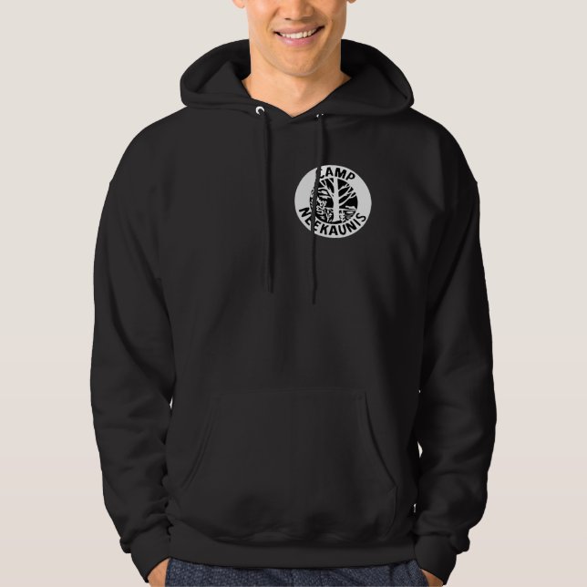 Dunkles Sweatshirt mit Lagerlogo (Vorderseite)