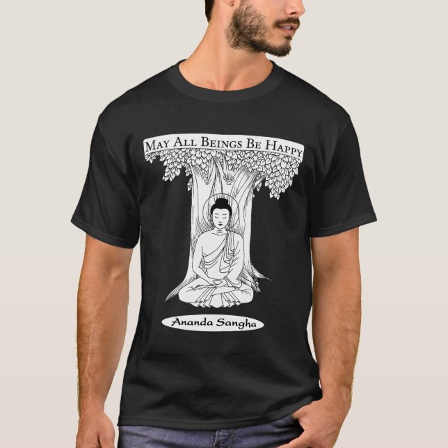 Dunkles T - Shirtbild von Buddha T-Shirt (Vorderseite)