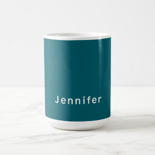 Dunkles Teal-Trendy-modernes-minimalistisches Ihr  Kaffeetasse