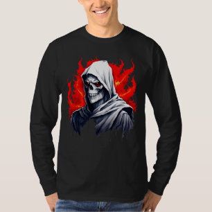 Dunkles Totengräber-Schädel T-Shirt – Gothic Horro