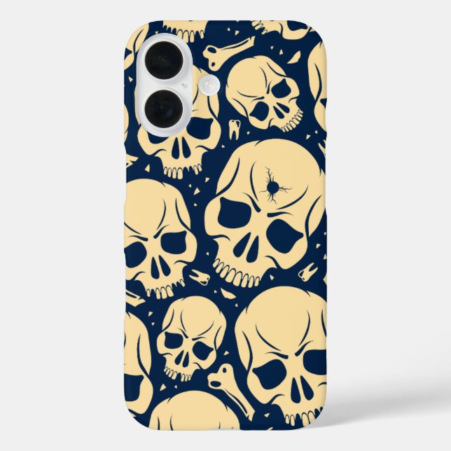 Dunkles Totenkopf-Muster  Case-Mate iPhone Hülle (Rückseite)