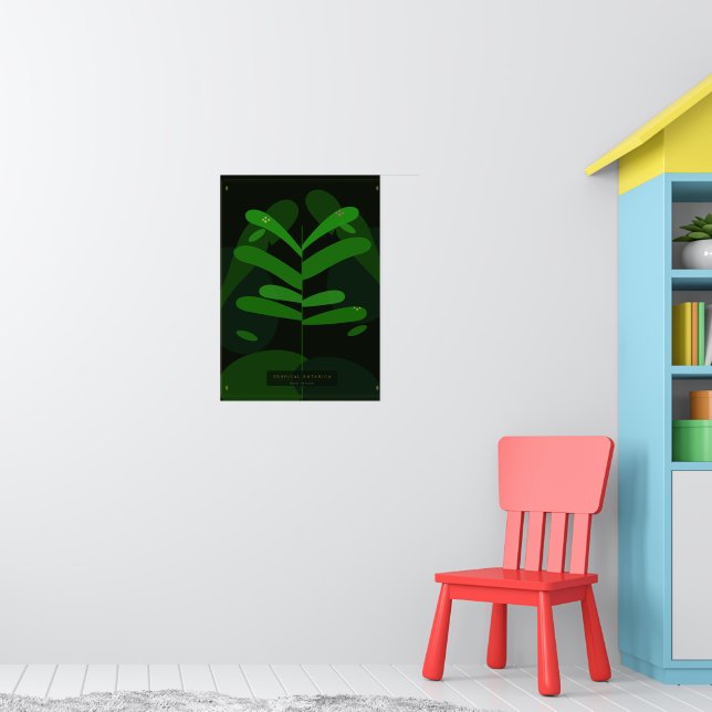 Dunkles tropisches botanisches Poster | Kräftige g (Kinderzimmer 1)