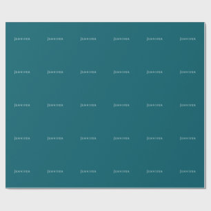 Dunkles Türkis Trendy Modernes Minimalistisches De Geschenkpapier