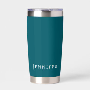 Dunkles Türkis Trendy Modernes Minimalistisches De Thermobecher