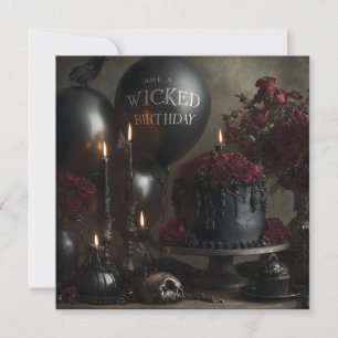 Dunkles und moody Gothday Still Life Feiertagskarte