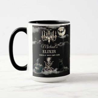 Dunkles Vintage-Gothic-Totenkopf-Jährlich Gruselig Tasse