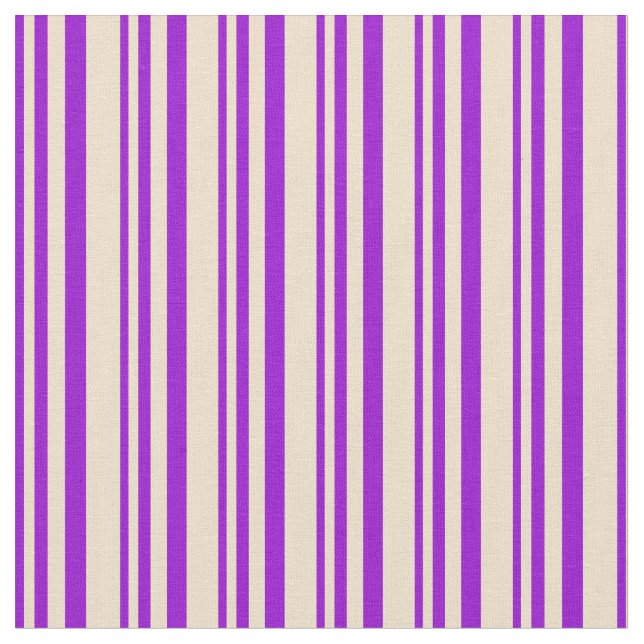 Dunkles Violet und Tan Streifen/Linien Muster Stoff (Nahaufnahme)