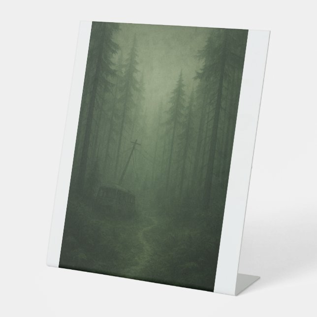 Dunkles Wald Banner Sockelschild (Vorderseite)