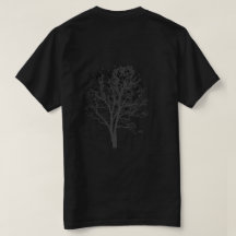 Dunkles Wald Minimalistischer Baum Männer T-Shirt