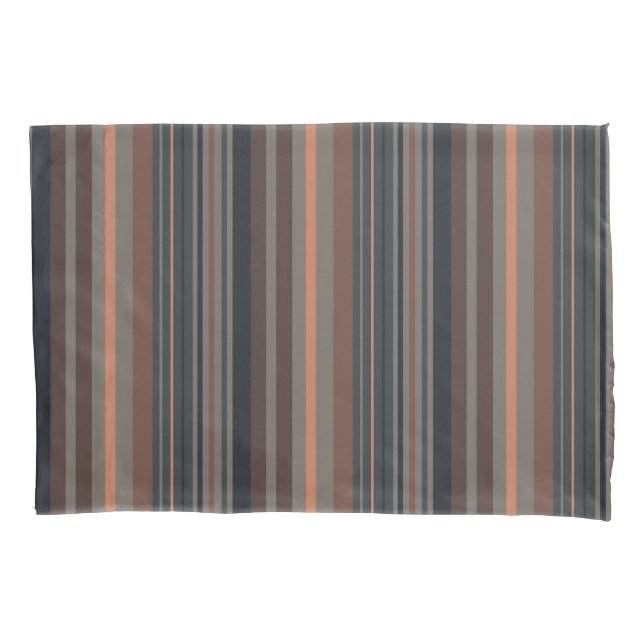 Dunkles Waldstreifen-Design  Kissenbezug (Vorderseite)