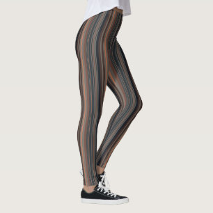 Dunkles Waldstreifen-Design Leggings
