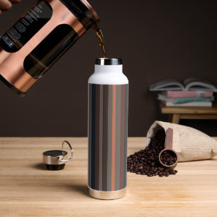 Dunkles Waldstreifen-Design  Trinkflasche